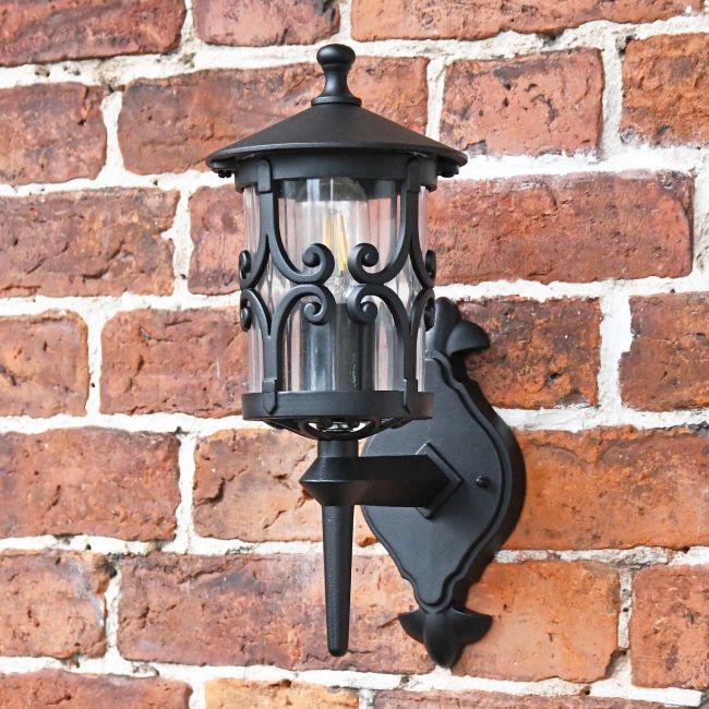 "Ebberton" Scrolled Design Traditional Bottom Fix Wall Lantern "Ebberton" Scrolled Design Traditional Bottom Fix Wall Lantern