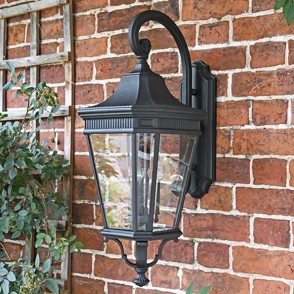 Large Black Ornate Wall Light Large Black Ornate Wall Light