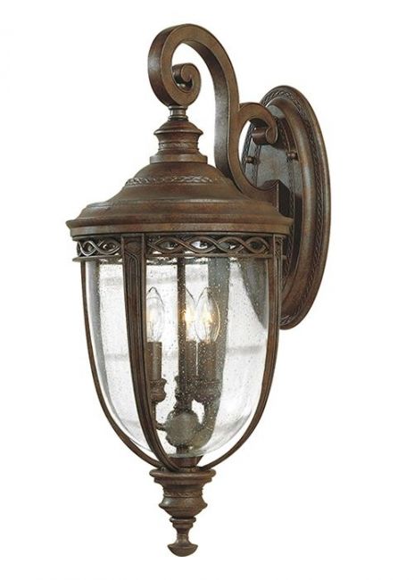 "Sandyway" Large Top Fix Bronze Garden Wall Lantern