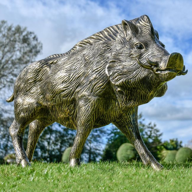 Bronze Finish Wild Boar Sculpture Bronze Finish Wild Boar Sculpture