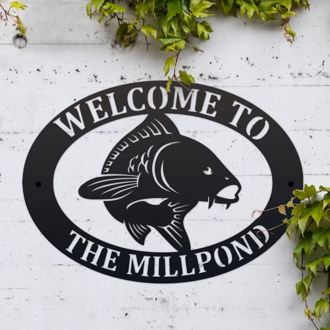 Koi Carp House Name Sign Koi Carp House Name Sign