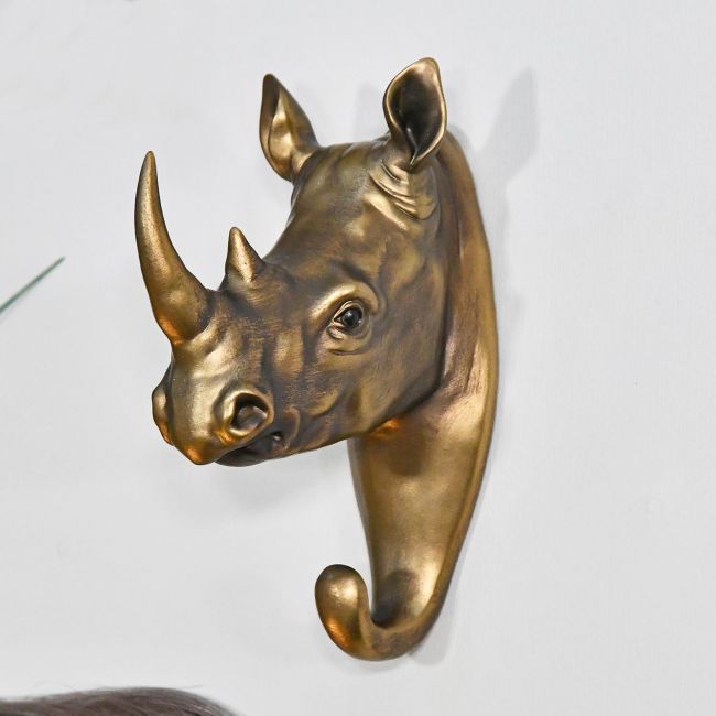 Bronze Effect Rhino Wall Hook Bronze Effect Rhino Wall Hook