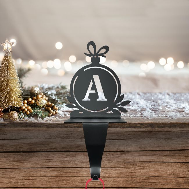 Letter A Stocking Holder in Situ Letter A Stocking Holder in Situ