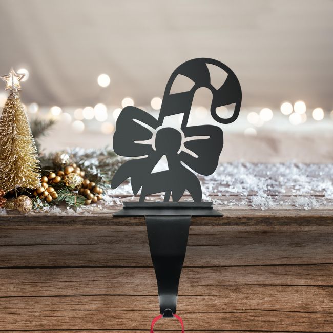 Candy Cane Stocking Holder Created From Iron Candy Cane Stocking Holder Created From Iron