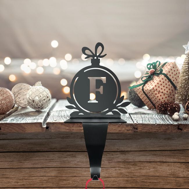 Letter F Stocking Holder in Situ Letter F Stocking Holder in Situ