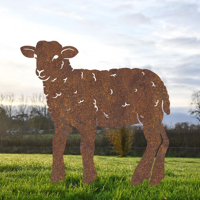 Rustic Curly Lamb Iron Silhouette Rustic Curly Lamb Iron Silhouette
