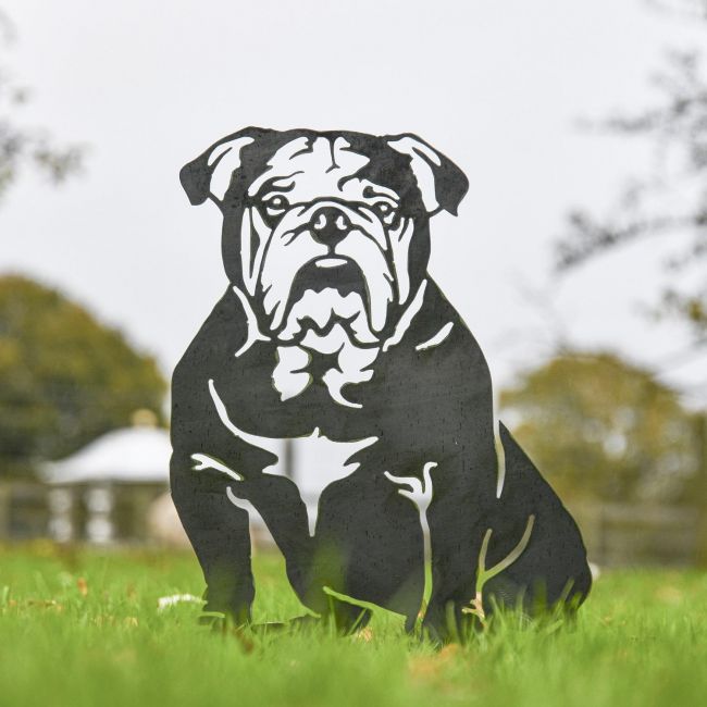 Unfinished Metal English Bulldog Silhouette Unfinished Metal English Bulldog Silhouette