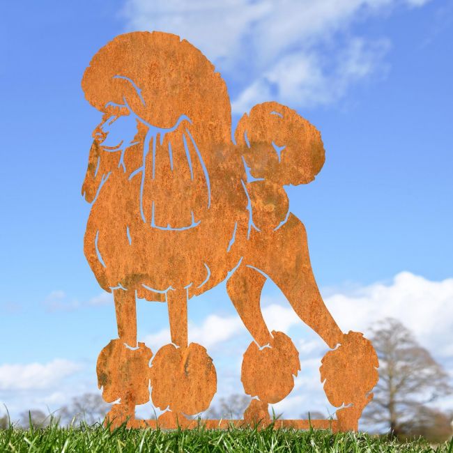Rustic Finish Standard Poodle Garden Silhouette Rustic Finish Standard Poodle Garden Silhouette