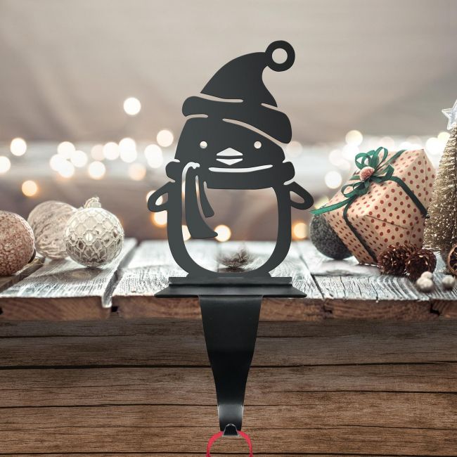 Penguin with Hat & Scarf Stocking Holder  Penguin with Hat & Scarf Stocking Holder