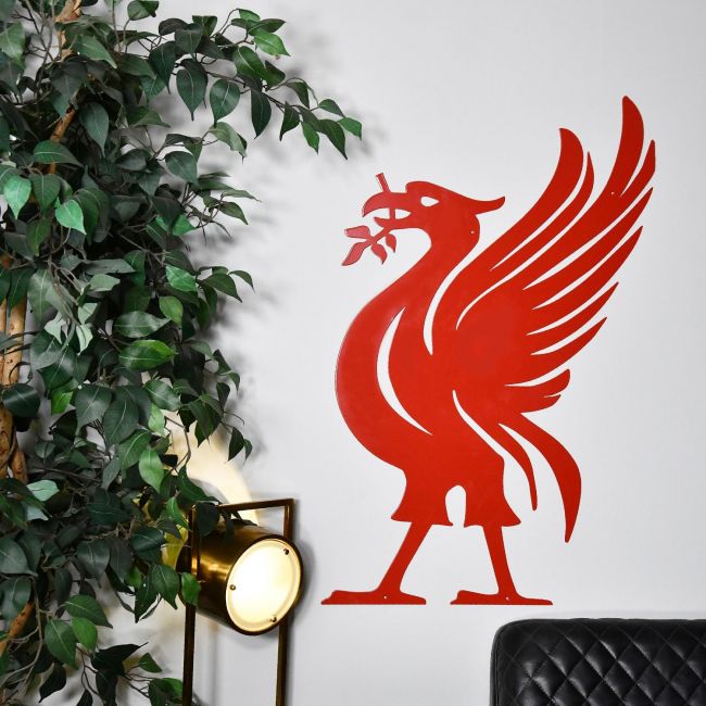 Large Liver Bird Steel Wall Art- Red  Large Liver Bird Steel Wall Art- Red