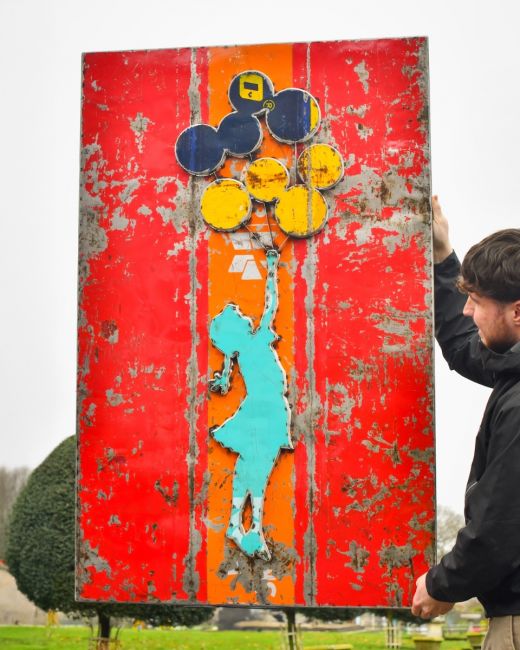 Urban Flight Oil Drum Scrap Metal Wall Art Urban Flight Oil Drum Scrap Metal Wall Art