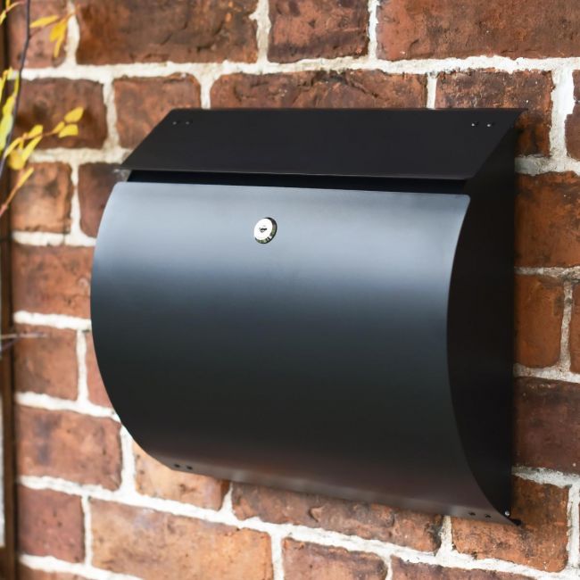 Contemporary "Urban Obsession" Black Wall Mounted Post Box  Contemporary "Urban Obsession" Black Wall Mounted Post Box