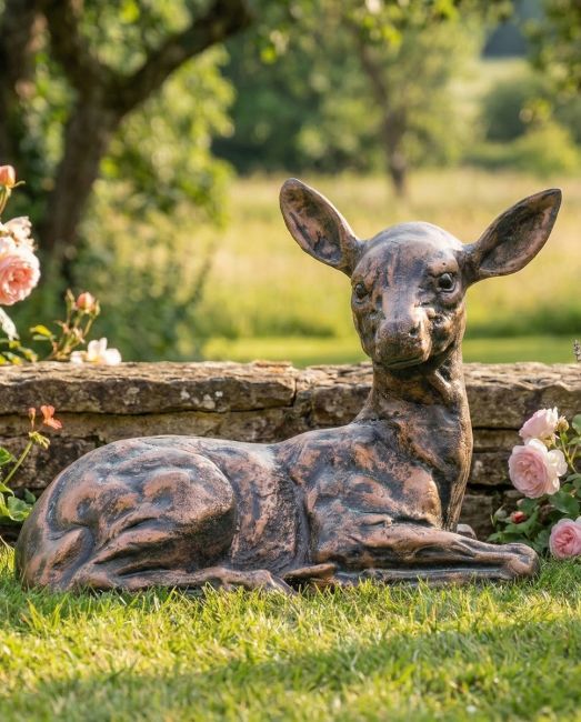 Verdigris "Blossom" the Doe Sculpture digital illustration