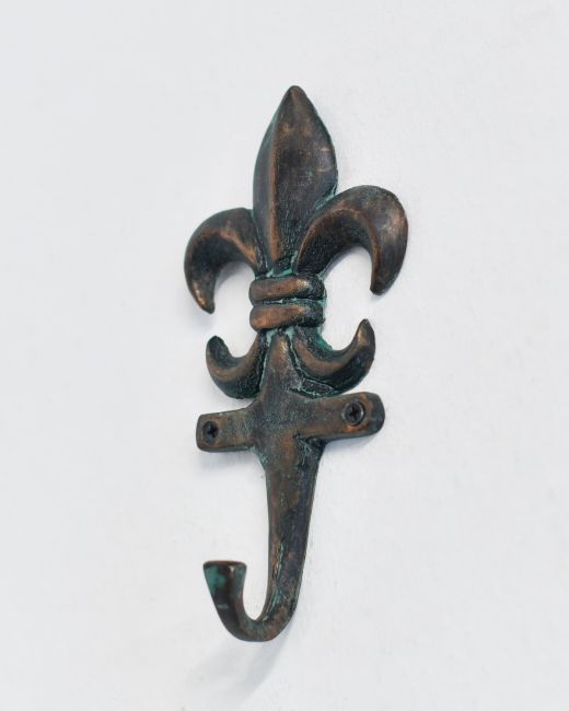Verdigris Fleur-De-Lis Hook Verdigris Fleur-De-Lis Hook