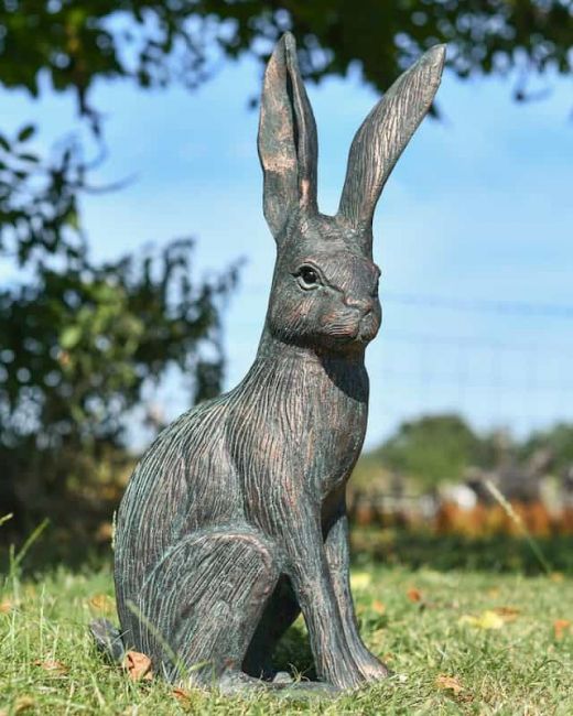 Verdigris "Hunter" the Hare Garden Sculpture Verdigris "Hunter" the Hare Garden Sculpture