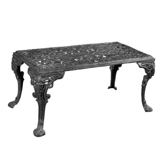 Victorian Cast Iron Garden Coffee Table Finished in Black Victorian Cast Iron Garden Coffee Table Finished in Black