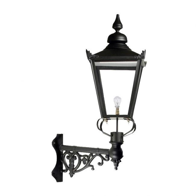 Medium Black Victorian Wall Light on Corner Bracket Medium Black Victorian Wall Light on Corner Bracket