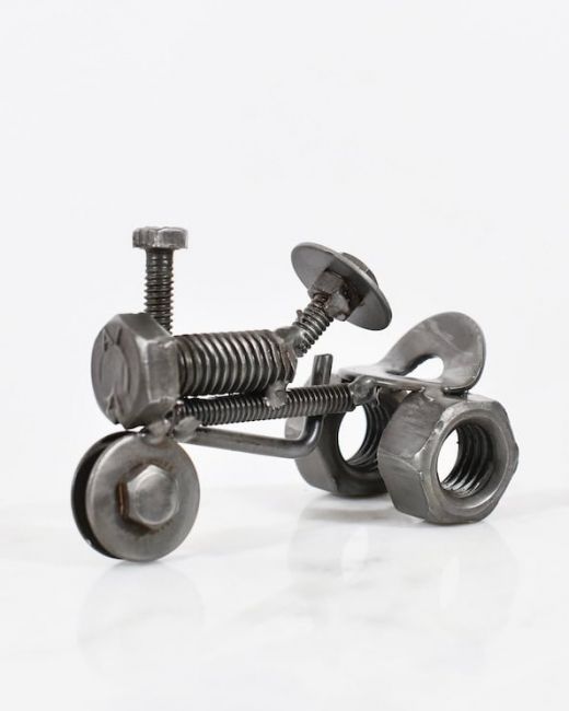 Recycled Metal Vintage Tractor Sculpture Recycled Metal Vintage Tractor Sculpture