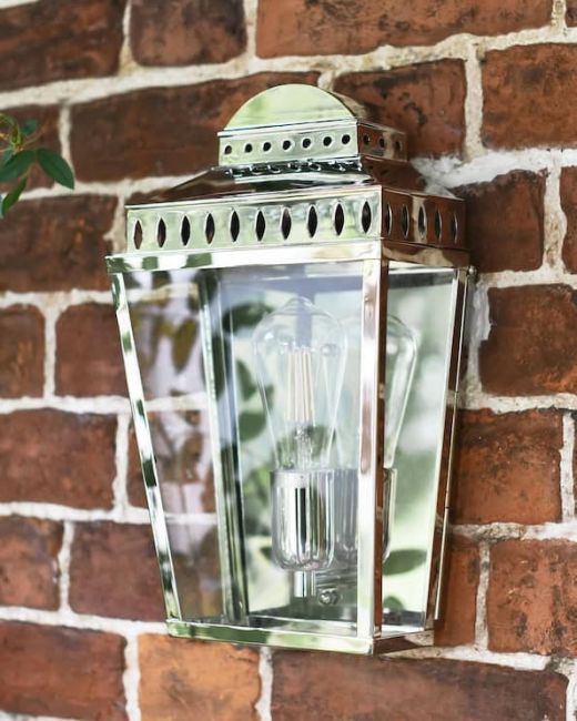 "Georgian Manor" Polished Nickel Wall Light "Georgian Manor" Polished Nickel Wall Light