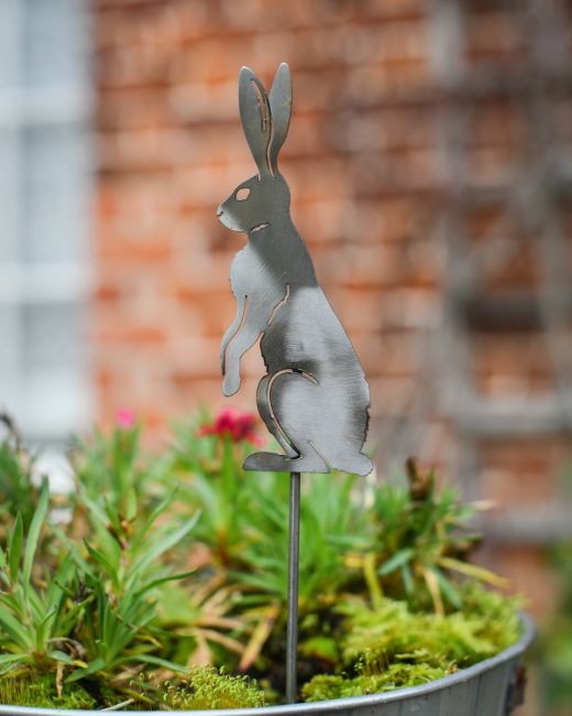 Watchful Hare Artistic Plant Pot Spike - Set of Two Watchful Hare Artistic Plant Pot Spike - Set of Two