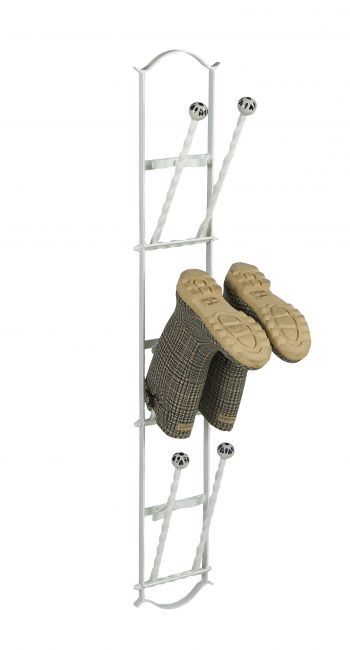 Cream 3 pair boot rack with folding bars Cream 3 pair boot rack with folding bars