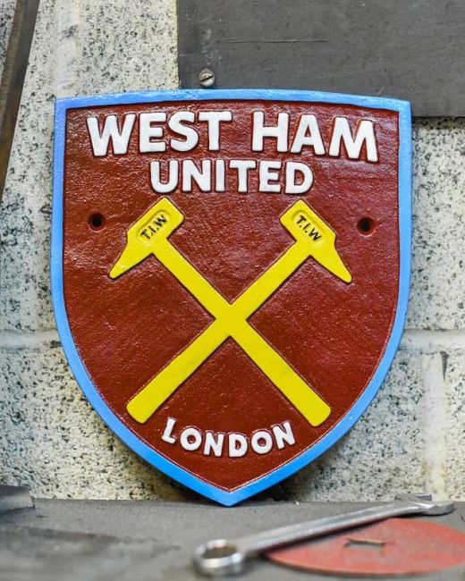 Cast Iron "West Ham United" Sign