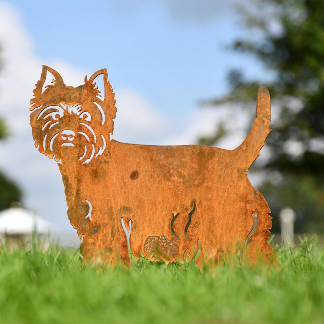 Rustic West Highland Terrier Silhouette Rustic West Highland Terrier Silhouette