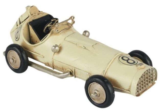 Vintage White Sports Car Replica Ornament Vintage White Sports Car Replica Ornament