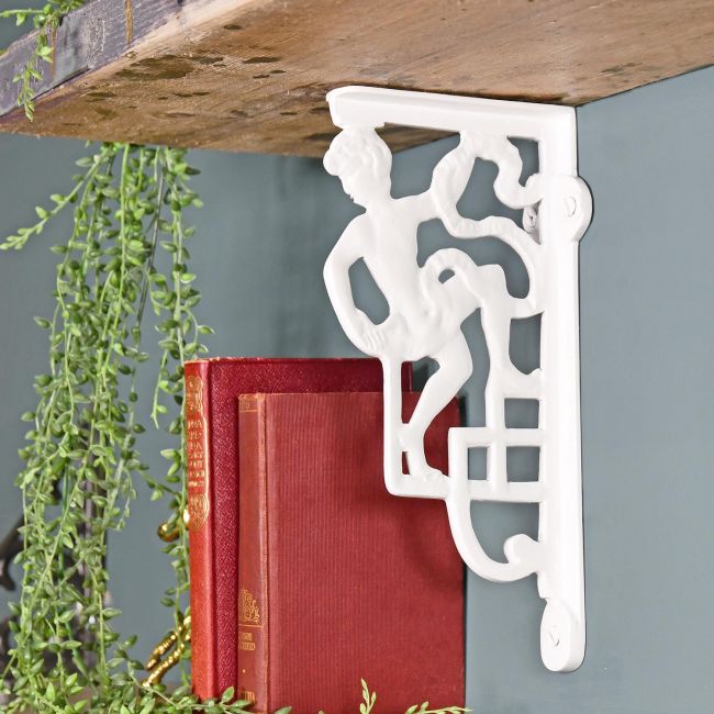 White Climbing Man Design Bracket 25 x 12cm White Climbing Man Design Bracket 25 x 12cm