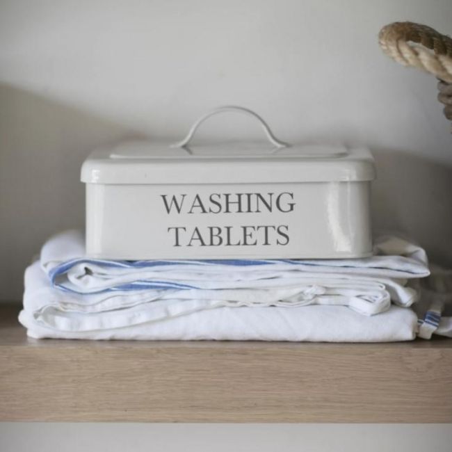 Off-White Washing Tablets Storage Box Off-White Washing Tablets Storage Box