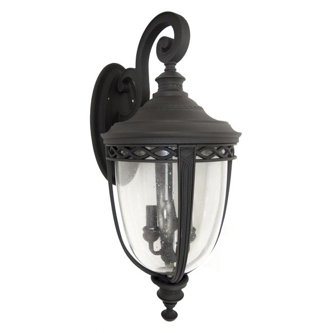 "Winsford" Large Top Fix Black Garden Wall Light "Winsford" Large Top Fix Black Garden Wall Light