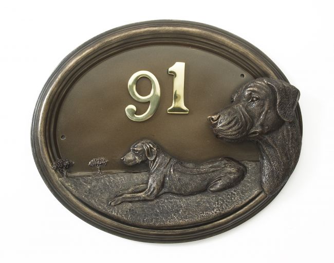 Winston Rhodesian Ridgeback Bronze Number Plaque Winston Rhodesian Ridgeback Bronze Number Plaque