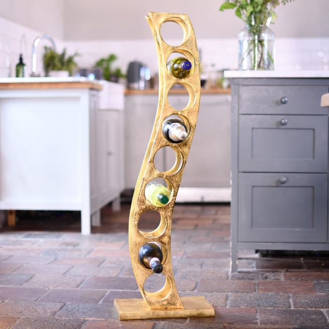 “Serena” Gold Curved Wine Rack “Serena” Gold Curved Wine Rack
