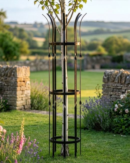 Wrought Iron "Sandridge" Black Tree Guard Main