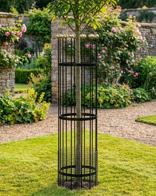Wrought Iron Traditional "Fernhill" Black Tree Guard Main