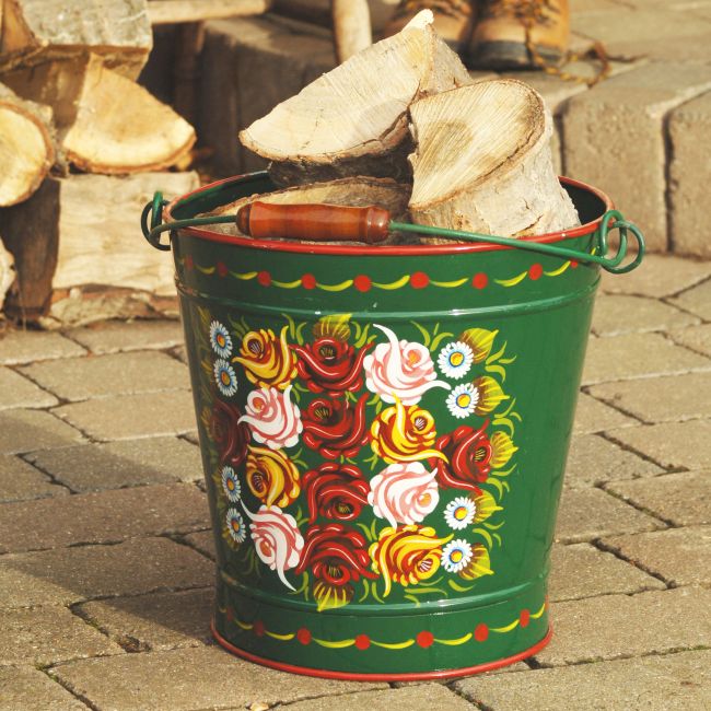 Hand Painted Log Bucket XXL Hand Painted Log Bucket XXL