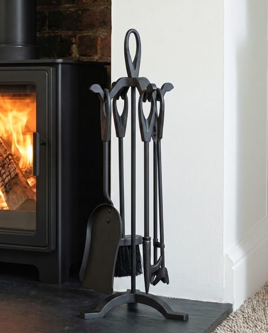 Contemporary Loop Handle Companion Set in Black 59cm Contemporary Loop Handle Companion Set in Black 59cm