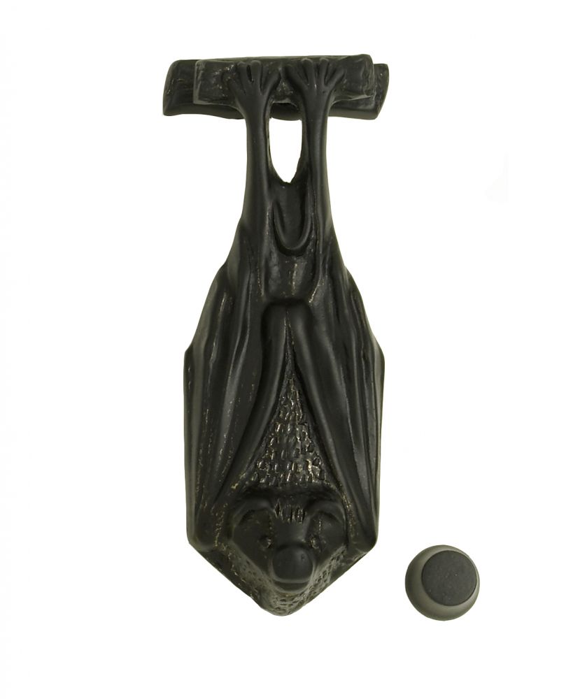 Black Cast Iron Bat Door Knocker | Black Country Metalworks