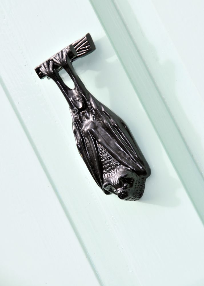 Black Cast Iron Bat Door Knocker | Black Country Metalworks