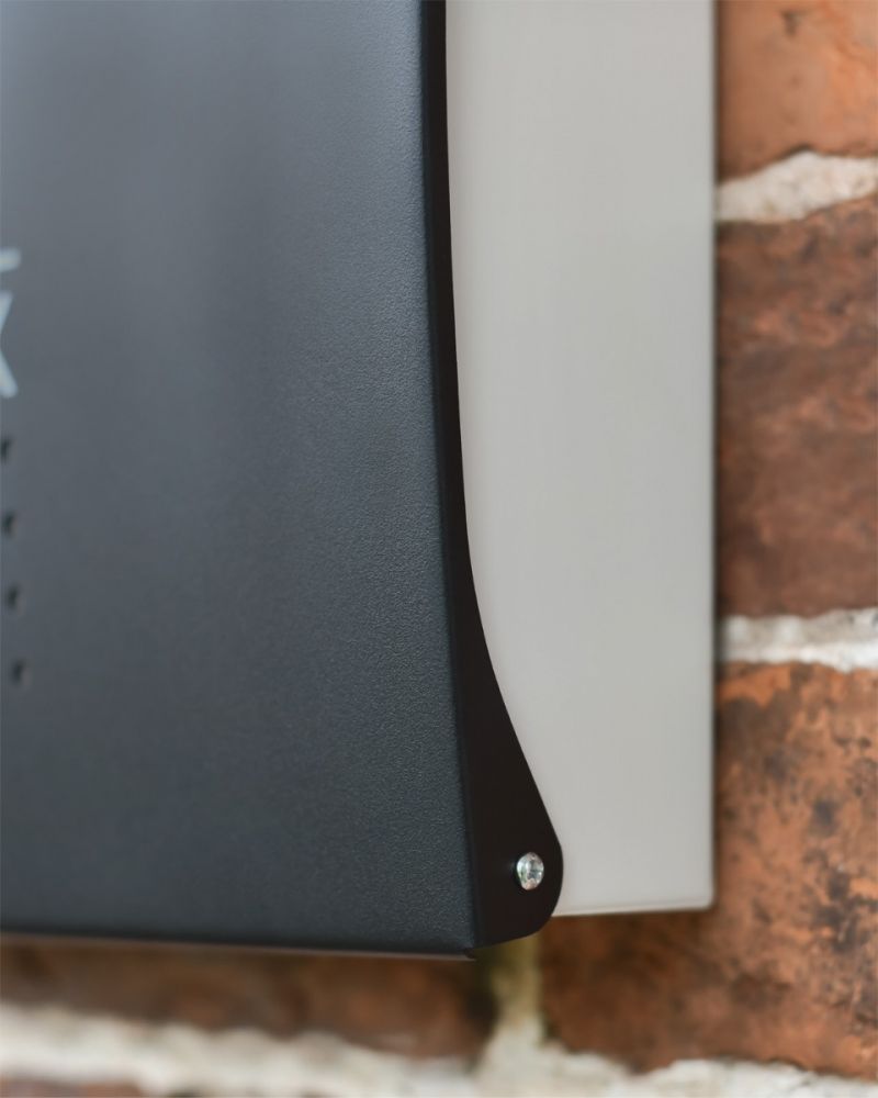 Contemporary "Nero" Black Wall Mounted Post Box | Black Country Metalworks