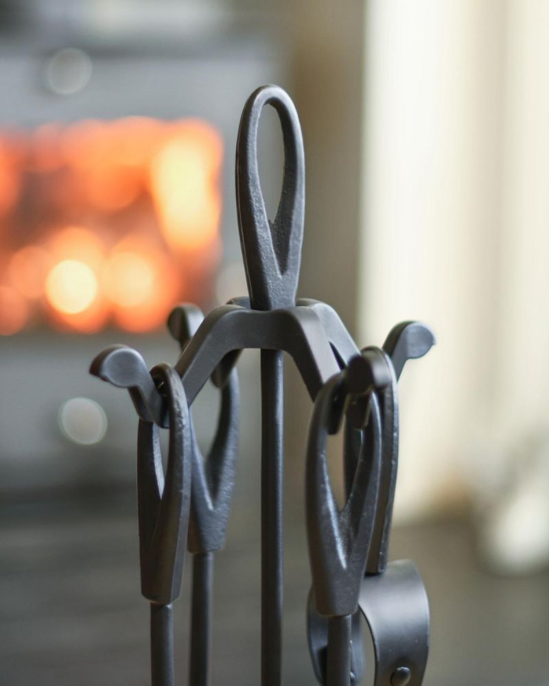 Contemporary Loop Handle Companion Set in Black 42cm | Black Country ...