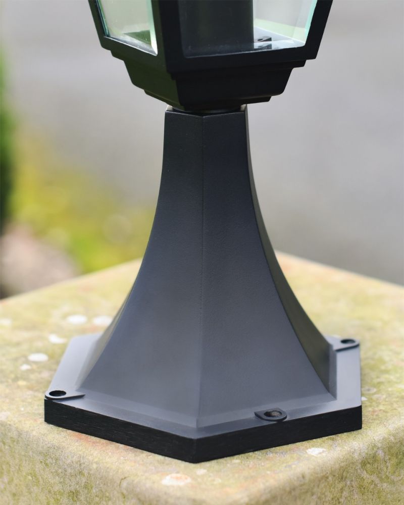 'Chelsea' Black Traditional Pillar Light | Black Country Metalworks