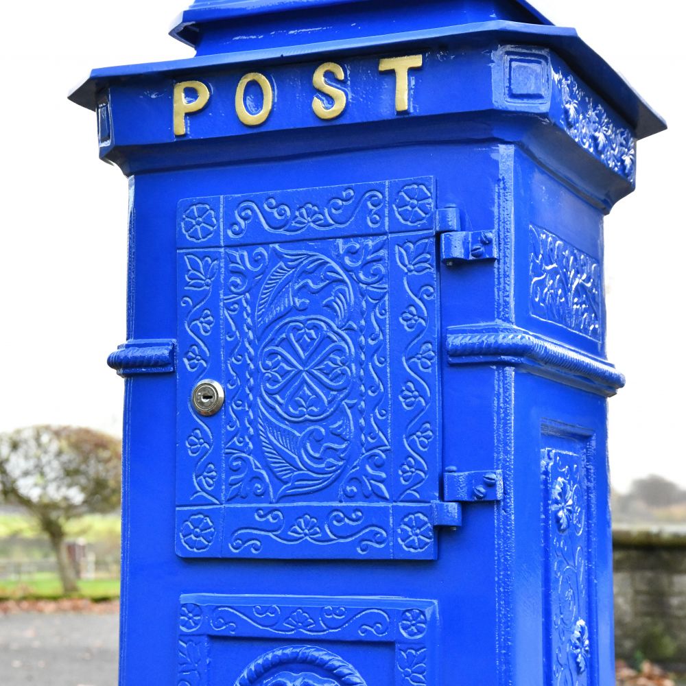 “Coastal Surf” Blue Camden Deluxe Post Box Free Standing Post Box ...