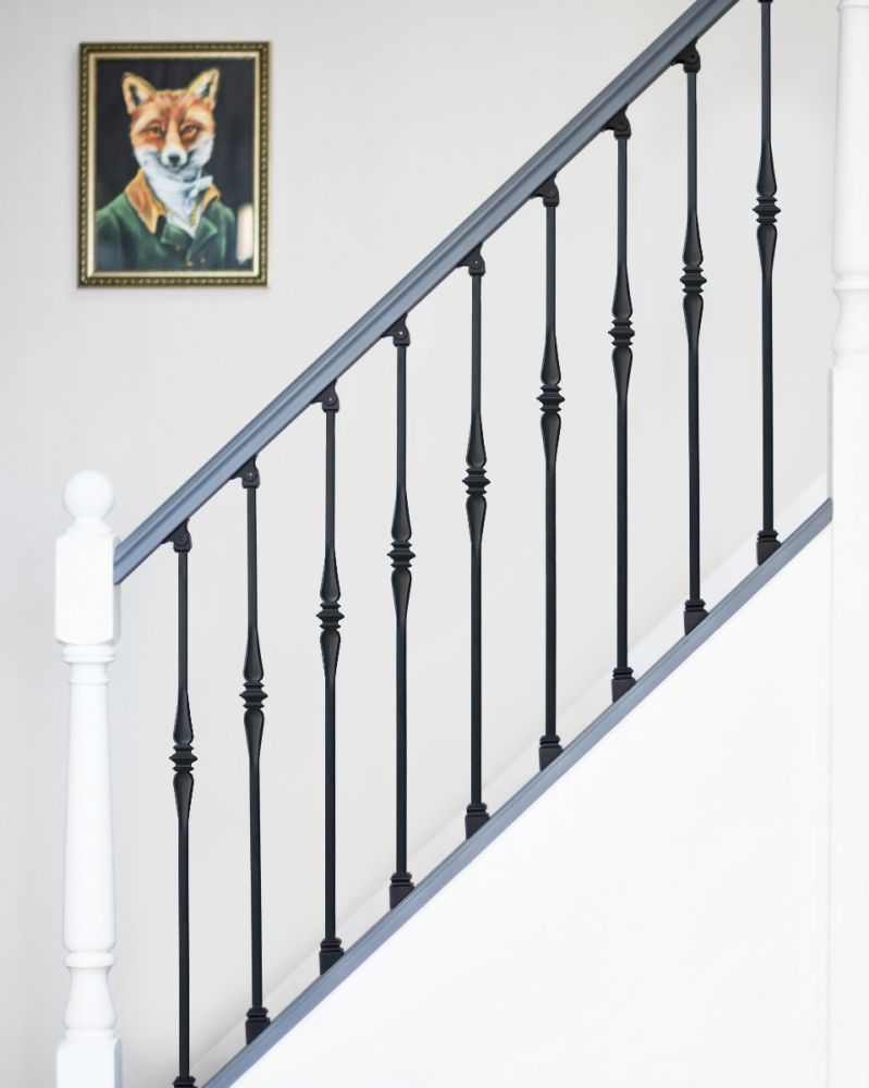 Matte Black "Rowton" Steel Stair Spindles Spindle Black Country