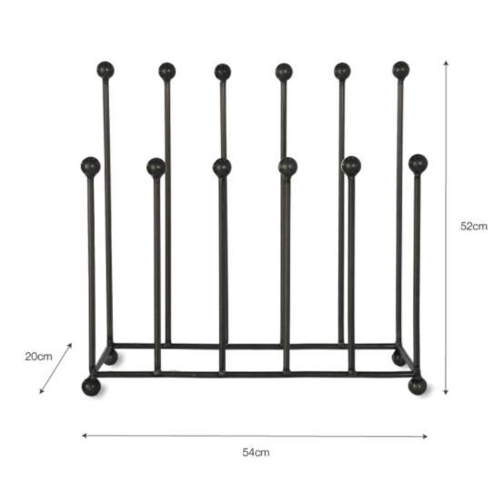 Modern Steel Welly Rack - Six Pairs | Black Country Metalworks