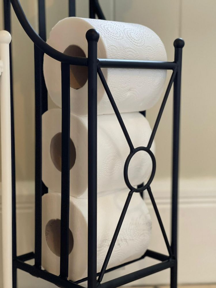 Black Wraymond Floor Standing Toilet Roll Holder Black Country black-wraymond-floor-standing-toilet-roll-holder-black-country