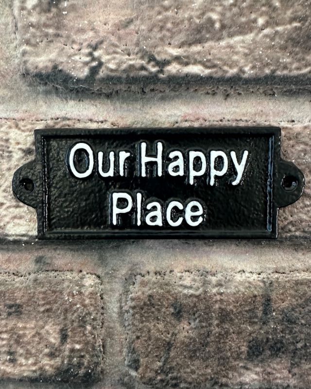 'Our Happy Place' Traditional Cast Iron Wall Sign | Black Country ...