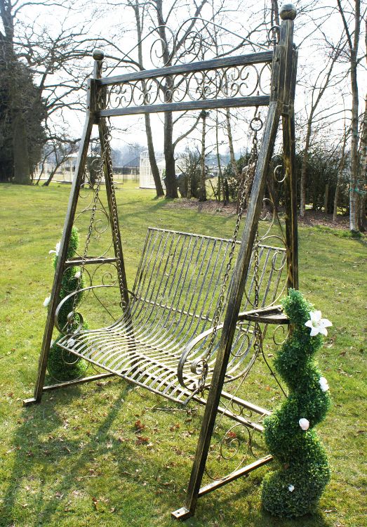 “Briar Rose” Garden Swing Seat Black Country Metalworks