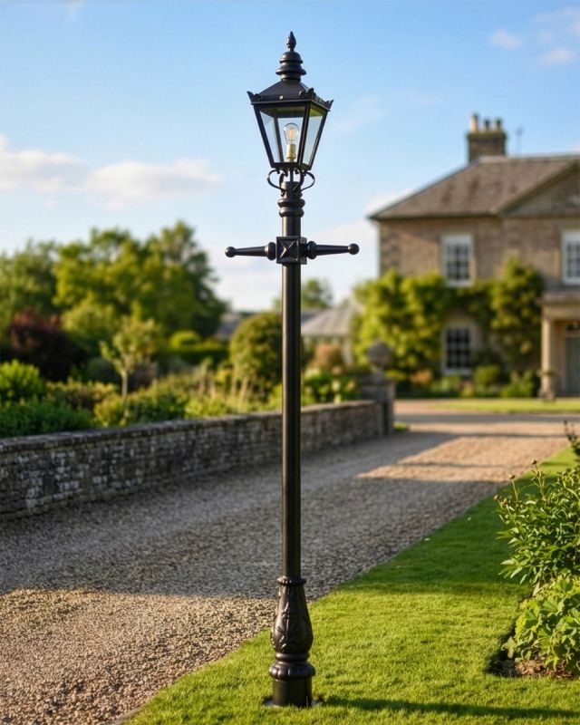 Black Harrogate Lamp Post Set - 2m | Black Country Metalworks