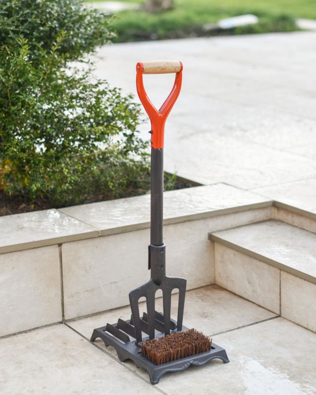 Pitch Fork Boot Brush & Scraper with Red Handle | Black Country